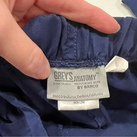 Grey's Anatomy Women’s Blue Drawstring 5 pocket Scrub Pants Size XS - Picture 5 of 12